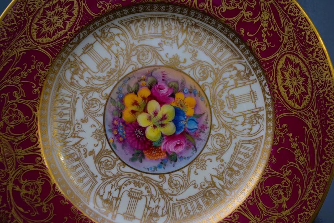 1926年 ロイヤル・ウースター　W.H.Austin画　キャビネットプレート