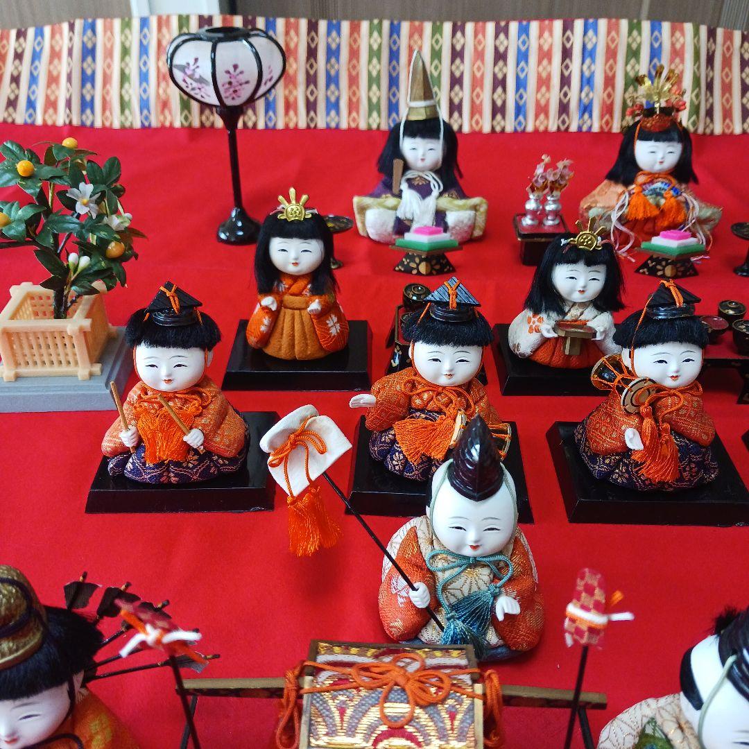 雛人形　吉徳大光作　ひな飾り　木目込十五人飾り　コンパクトサイズ雛人形