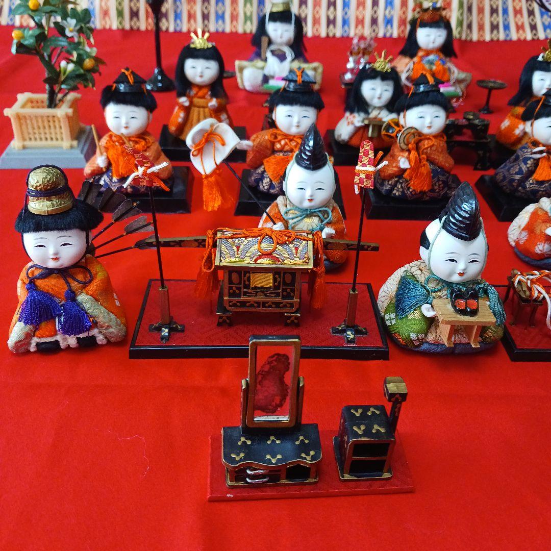 雛人形　吉徳大光作　ひな飾り　木目込十五人飾り　コンパクトサイズ雛人形