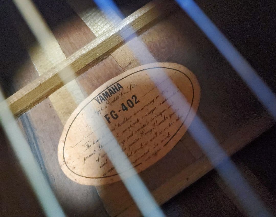 ジャパンヴィンテージ YAMAHA FG-402 前期型　3Pバック OOO