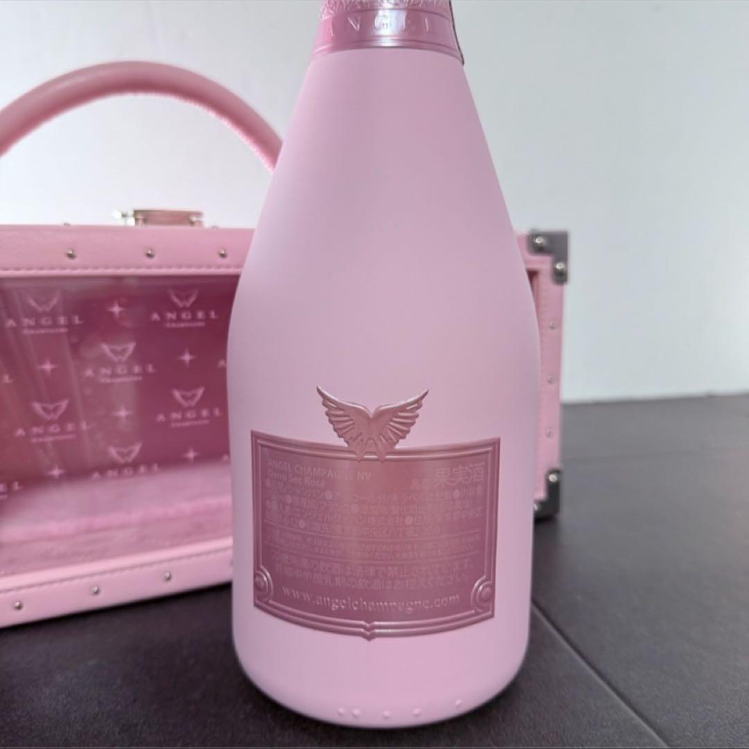 美品　新品未開封 エンジェル ドゥミセック ロゼ ピンク シャンパン　鍵あり