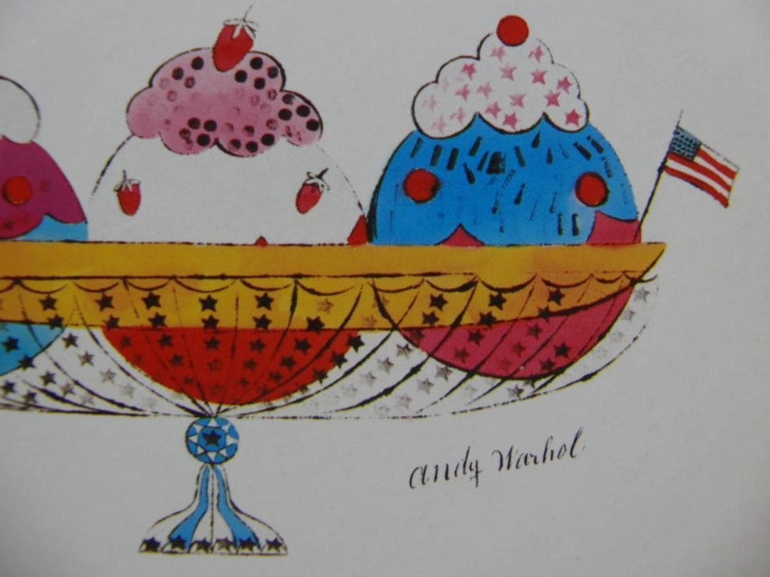 アンディ・ウォーホル、アイスクリーム デザート、海外版・希少画集・額装画