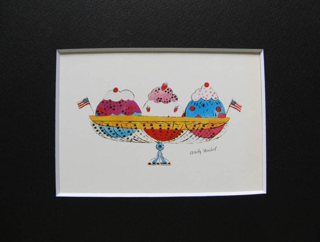 アンディ・ウォーホル、アイスクリーム デザート、海外版・希少画集・額装画