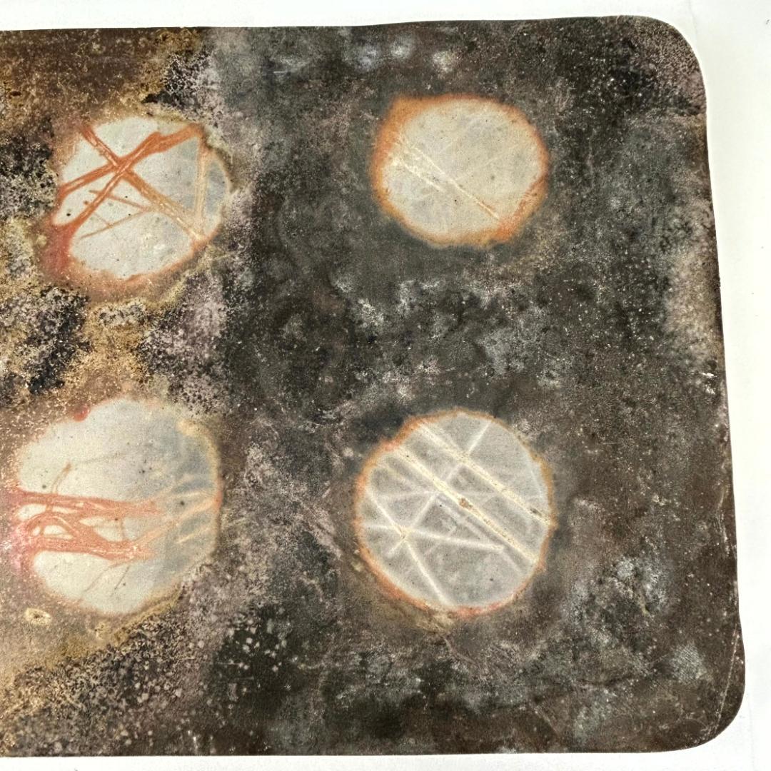 備前焼　末石高仙　陶板　重厚　置物　飾り板　8.2㎏　共箱無し