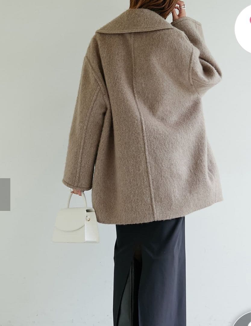 ★超美品★ GALLARDAGALANTE モヘヤシャギー ハーフ ダブルコート