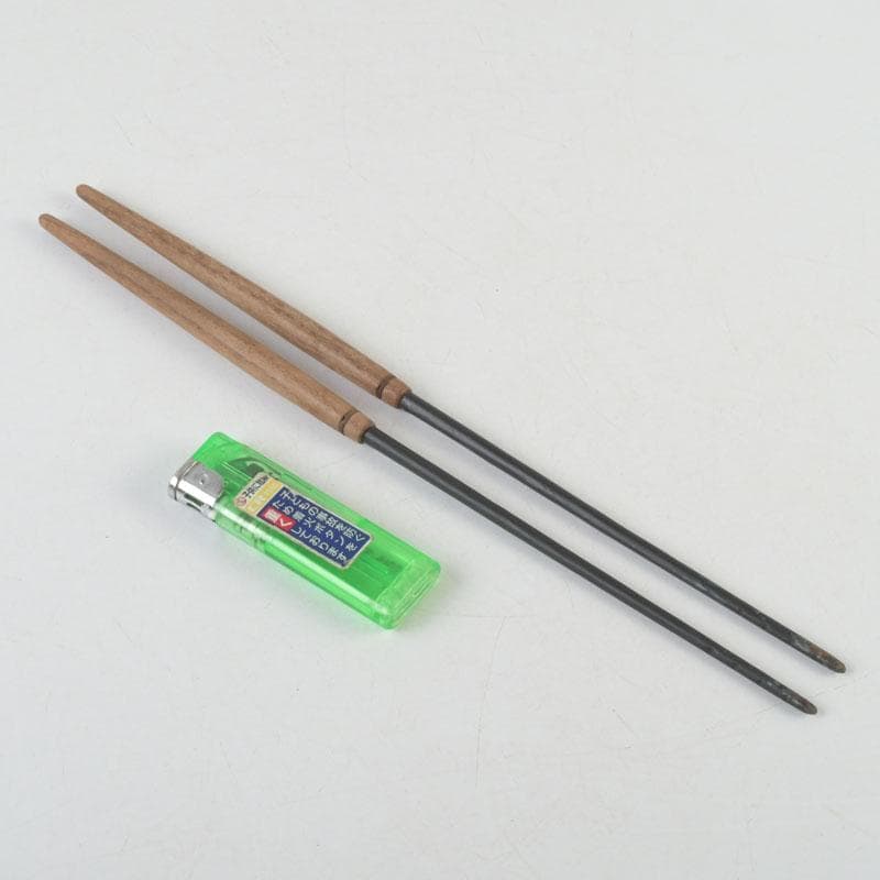 茶道具　金工師　木村清五郎造　風炉用火箸　共布共箱　C　9250