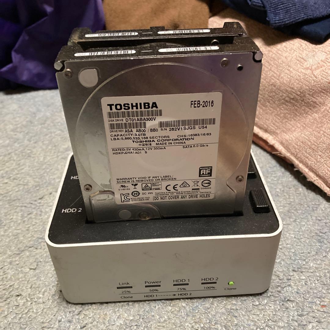 TOSHIBA DT01ABA300 3TB HDD 2台