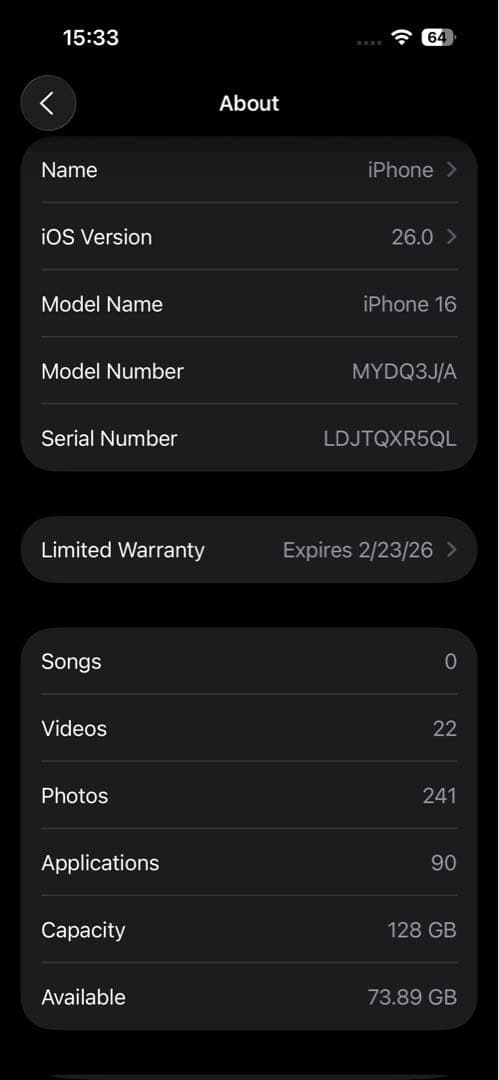 スマートフォン本体 Apple iPhone 16 128GB