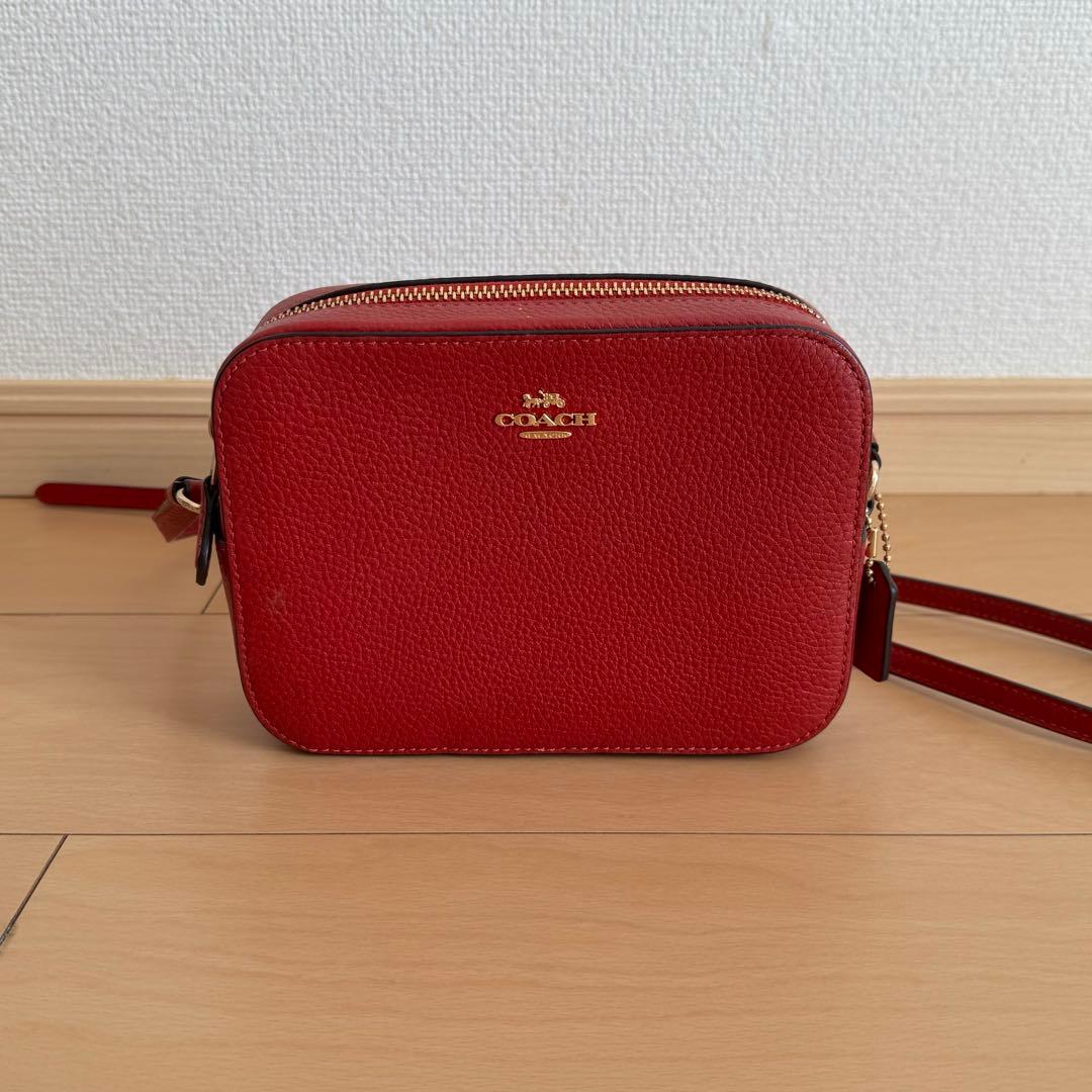 COACH レッド ショルダーバッグ