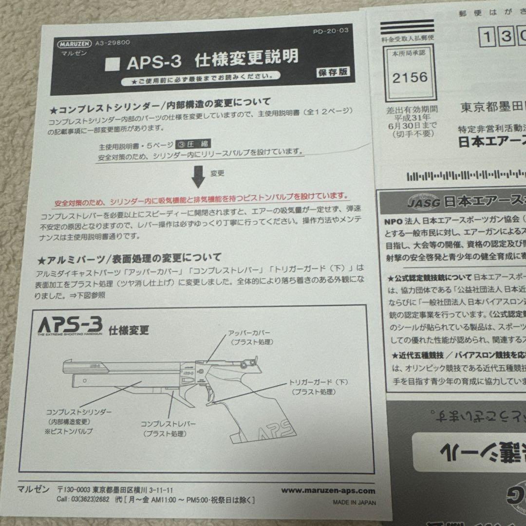 マルゼンAPS-3 エアスポーツガン