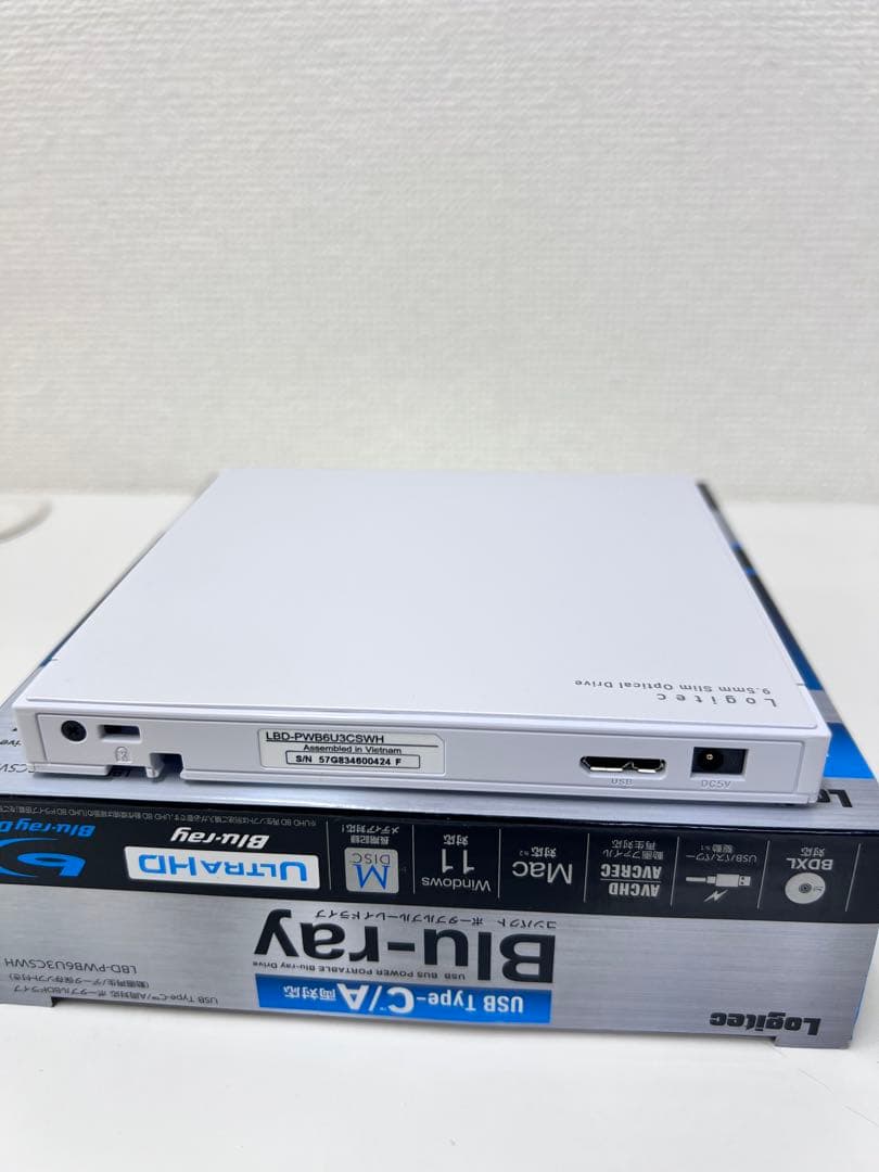 12P2#4ロジテック ブルーレイドライブ 外付けLBD-PWB6U3CSWH