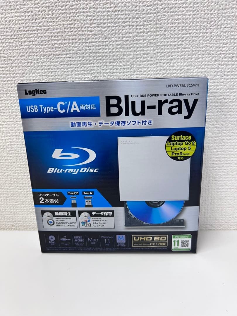 12P2#4ロジテック ブルーレイドライブ 外付けLBD-PWB6U3CSWH