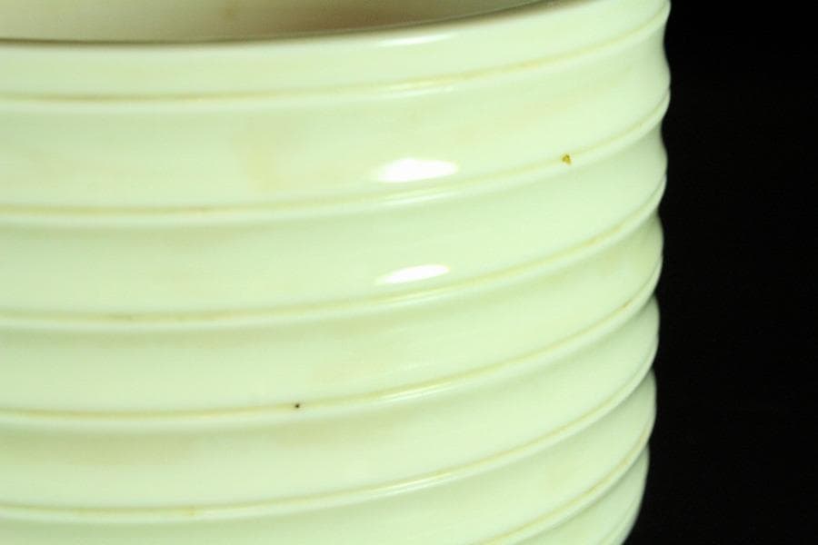 中国美術 白磁 香炉 φ15cm 茶道具 香具(K-RC960)