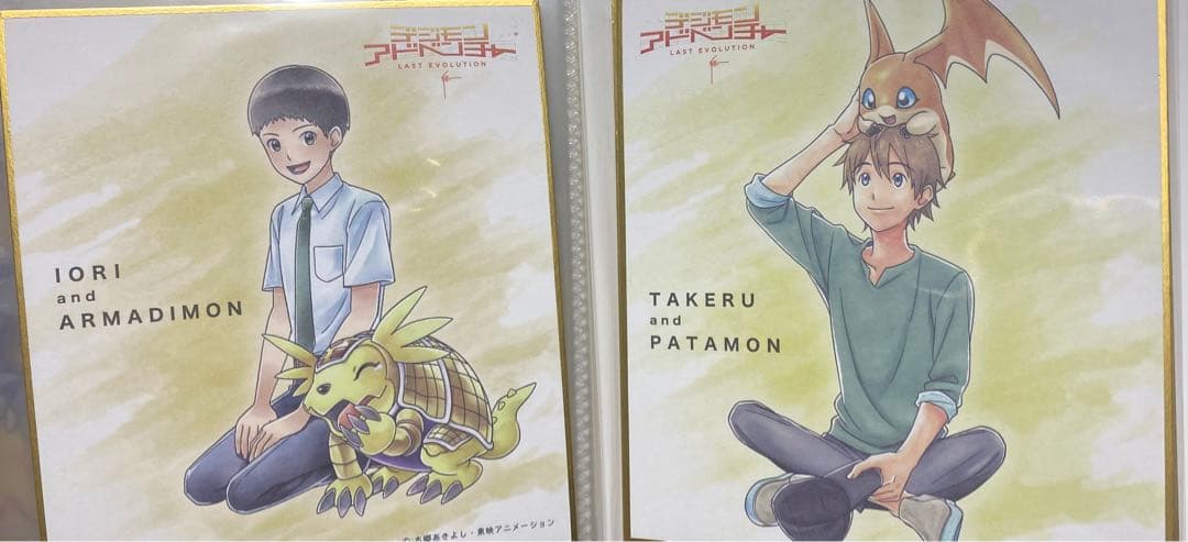 デジモン　LAST REVOLUTION 劇場限定　ミニ色紙６枚　色紙入れ付き