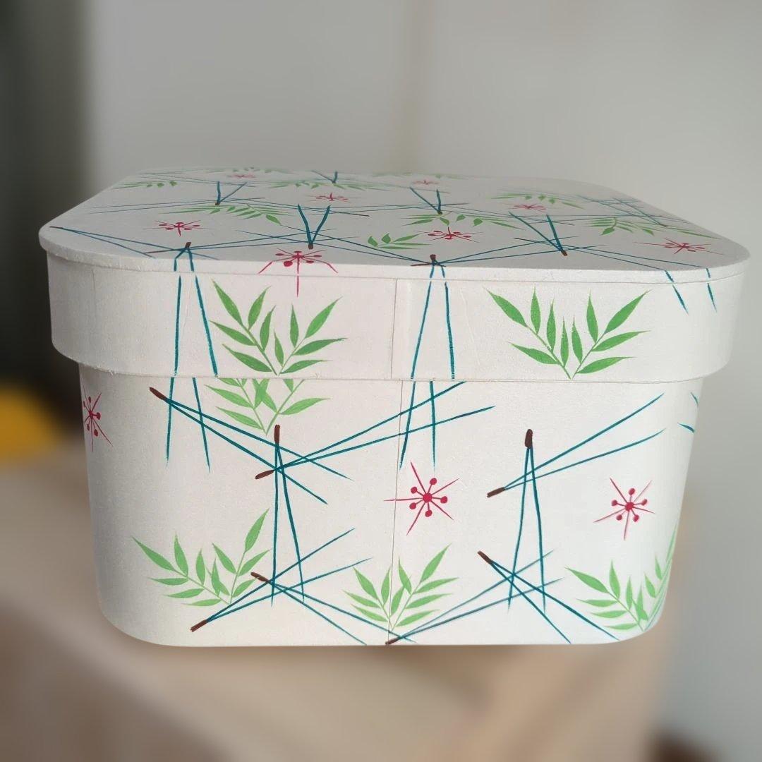 猗々斎好 蓬莱 茶箱　茶道具　木製　木箱　お点前　松葉　美品