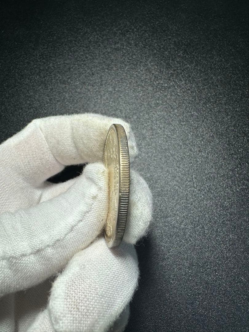 貿易銀　明治七年　菊紋・竜　　　一圓銀貨