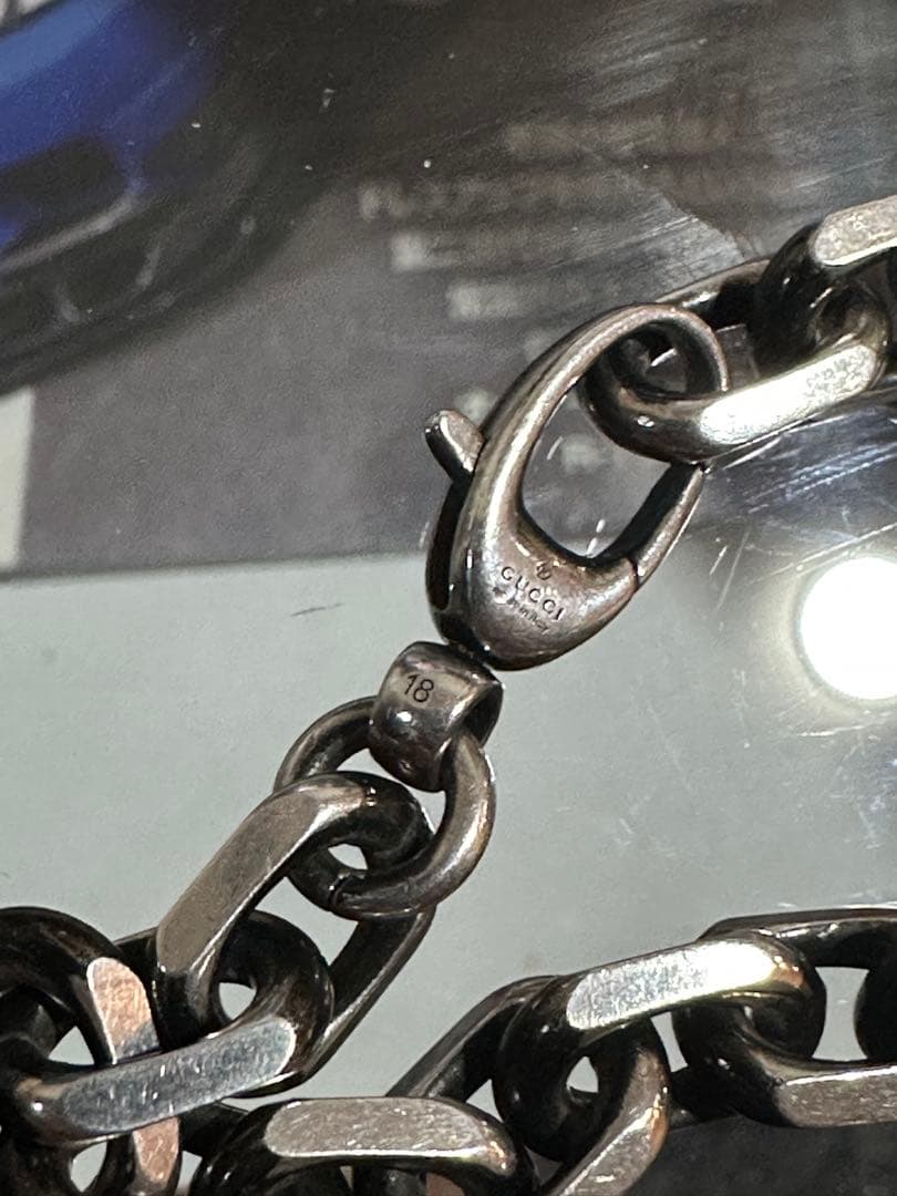 【P】グッチブレスレットGUCCI シルバー925インターロッキングG