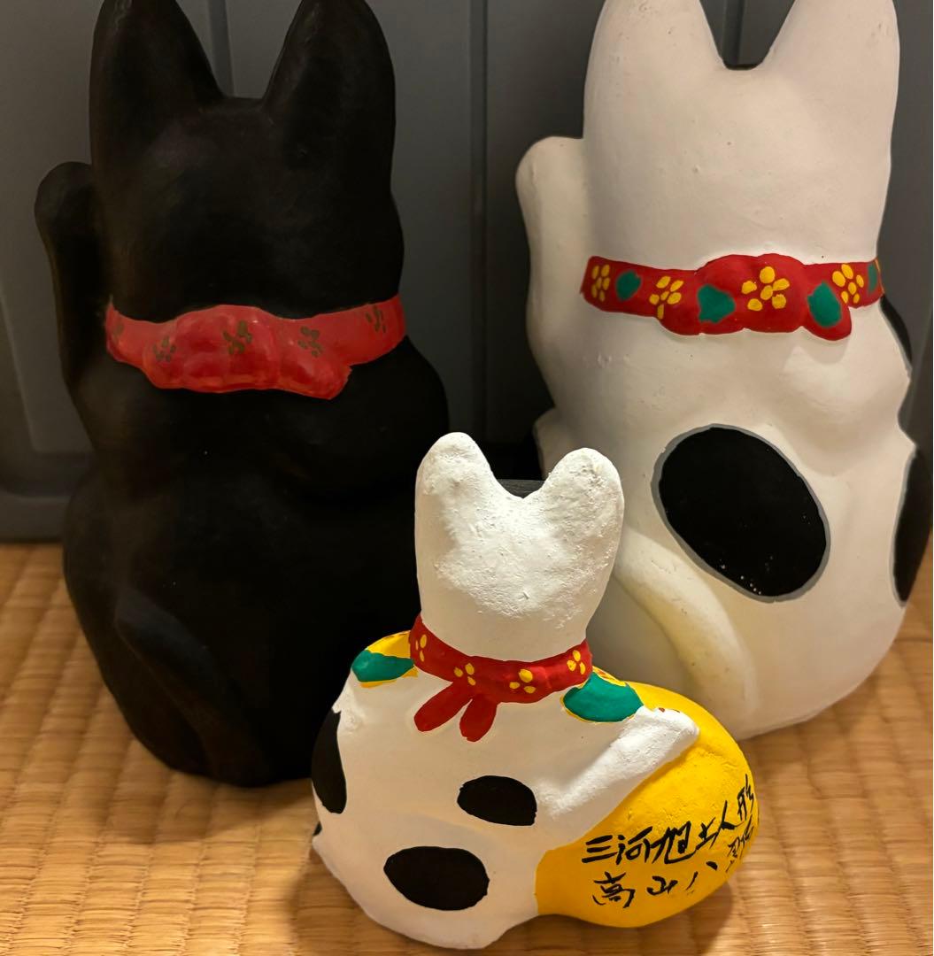 郷土玩具　高山八郎 招き猫　まねきねこ　3点セット