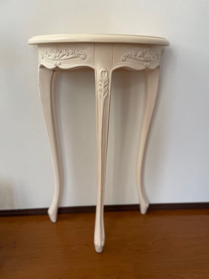 猫脚　半円　コンソール　テーブル　ディスプレイ　花台