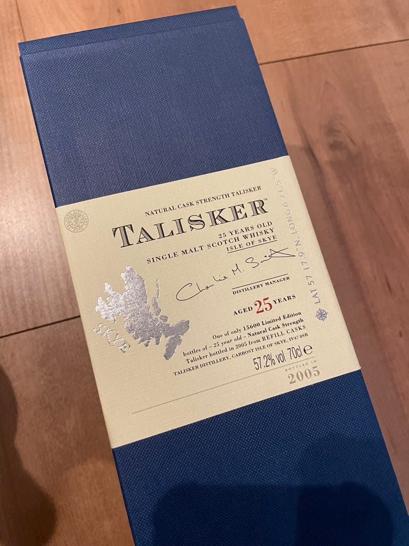 TALISKER 25年 57.2% 限定品　化粧箱付き