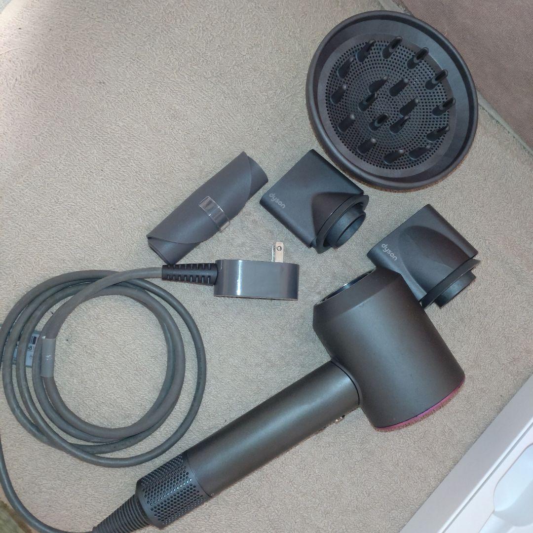 点検メンテ清掃済 ダイソン Dyson ドライヤー ヘア 機能稼働良好　箱他付き