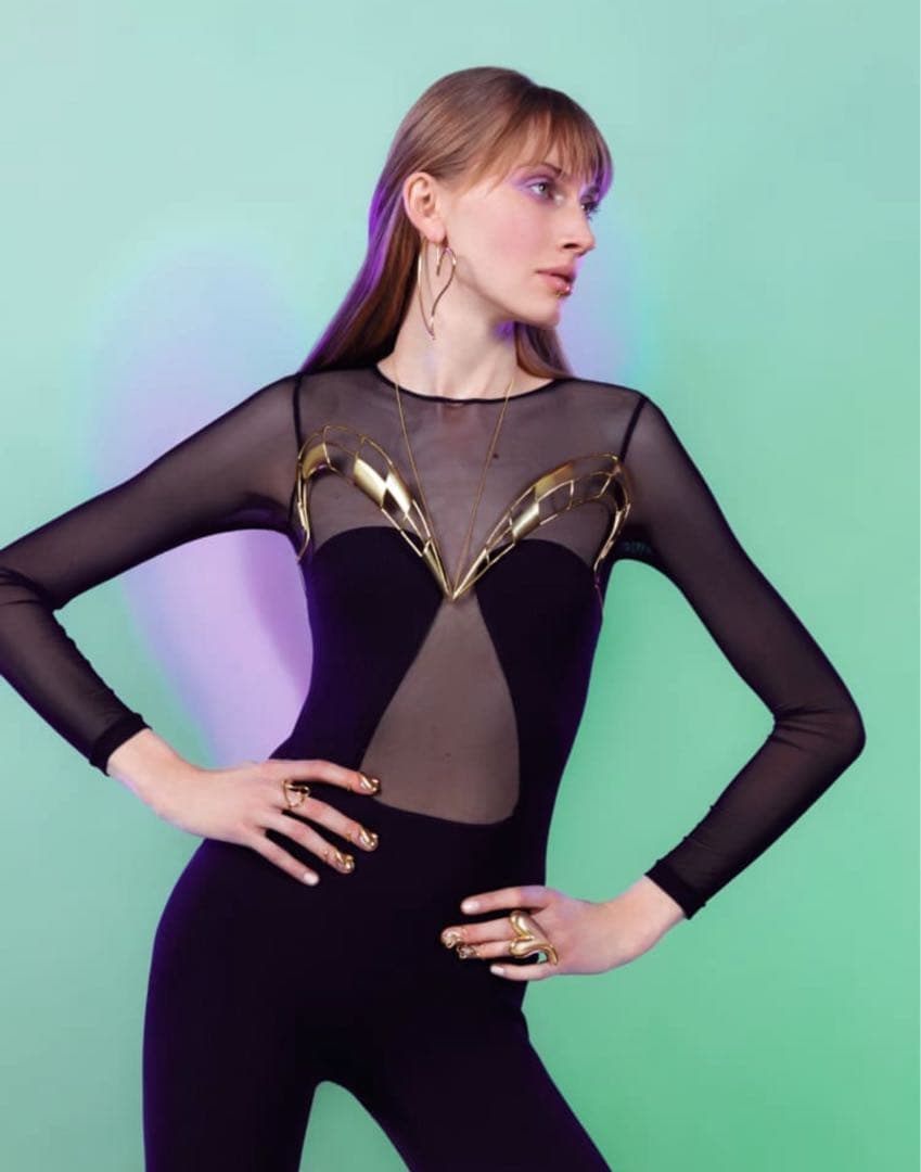 MAM ハート型シルバーピアス 大ぶり