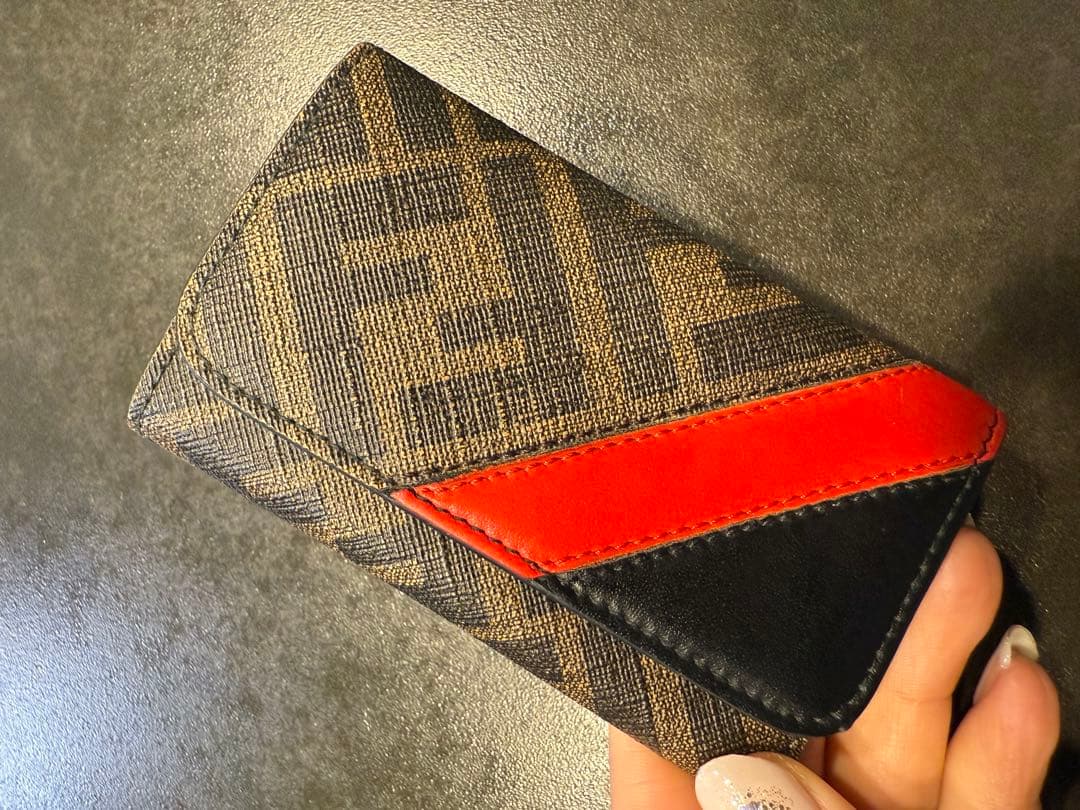 Fendi キーケース レザー キャンバス