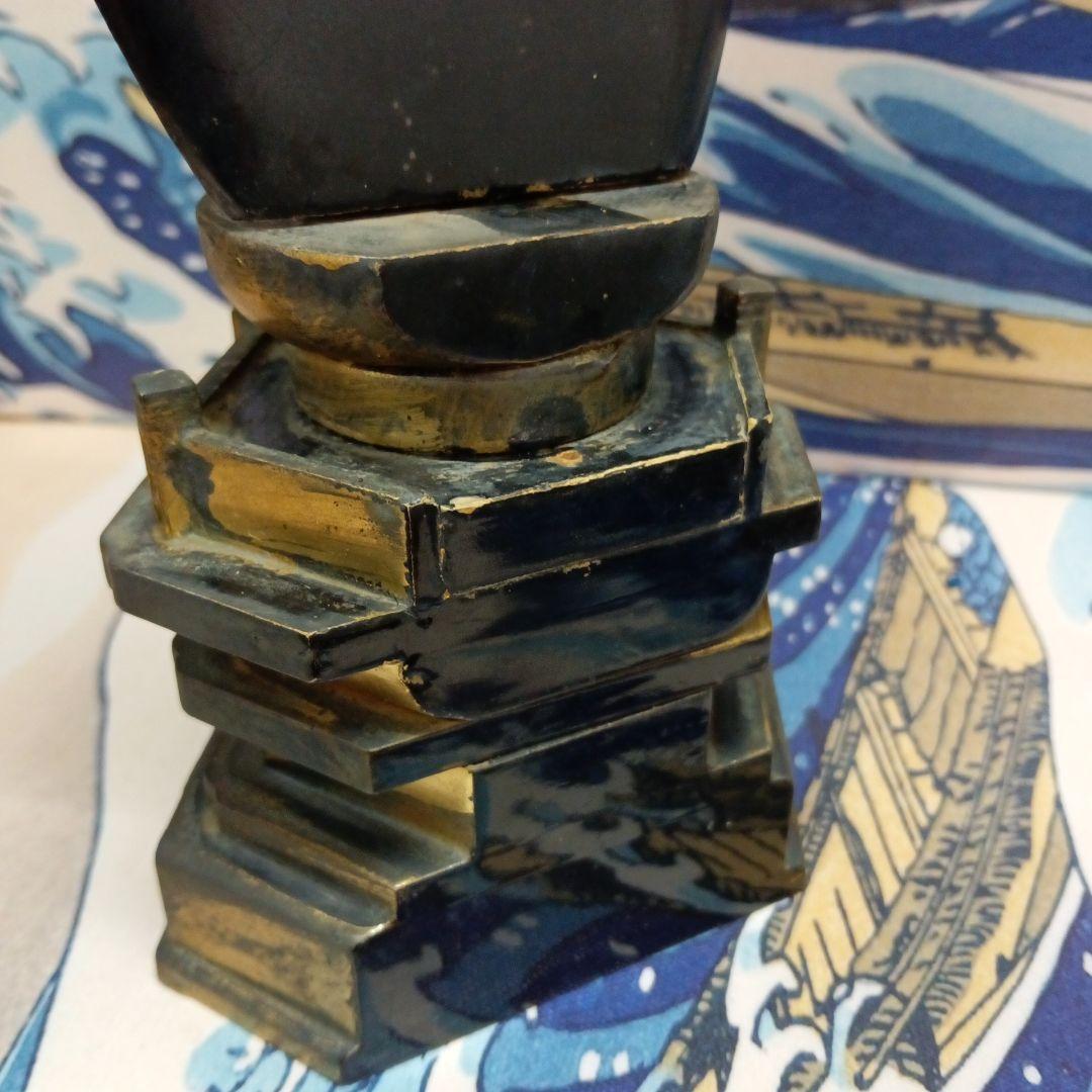 江戸時代中期２００〜２８０年前頃高さ３３センチサイズ木製鍍金阿弥陀如来立像当時物