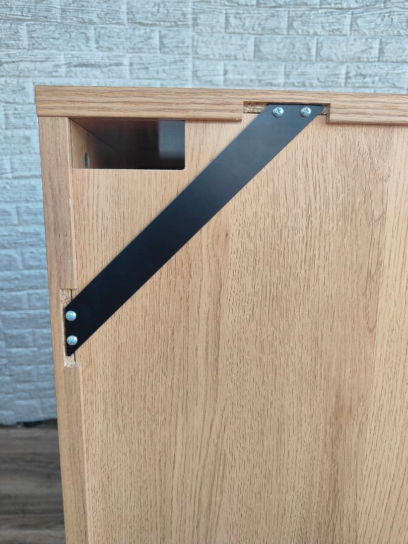 MUJI 無印良品 木製キャビネット ガラス扉 オーク材突板