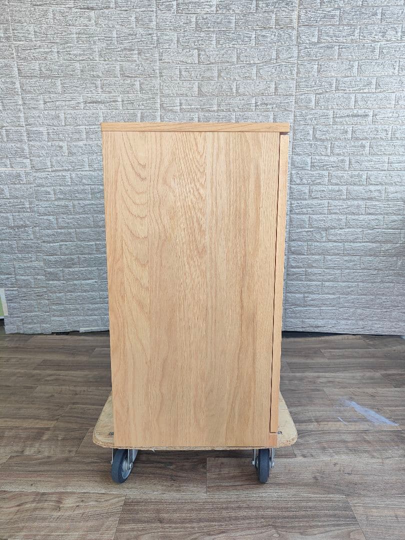 MUJI 無印良品 木製キャビネット ガラス扉 オーク材突板