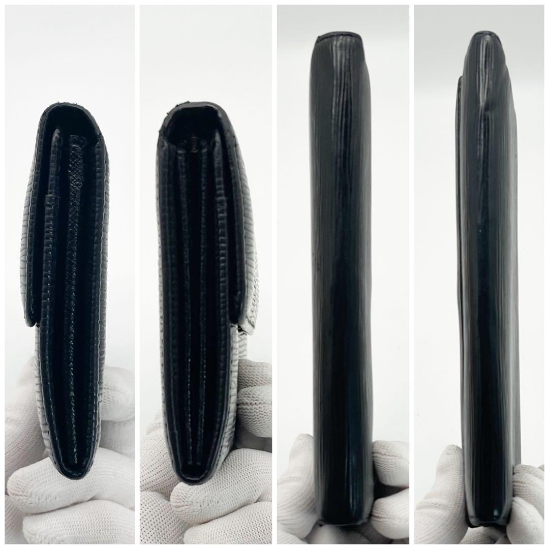 ルイヴィトン　エピ　ポルトモネ　クレディ　ノワール　２つ折り　長財布