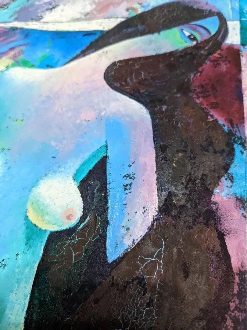 抽象画 女性の裸体 油彩画