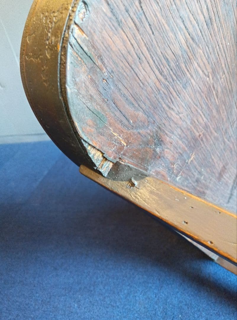 楕円形 木製テーブル　レトロ　ヴィンテージ