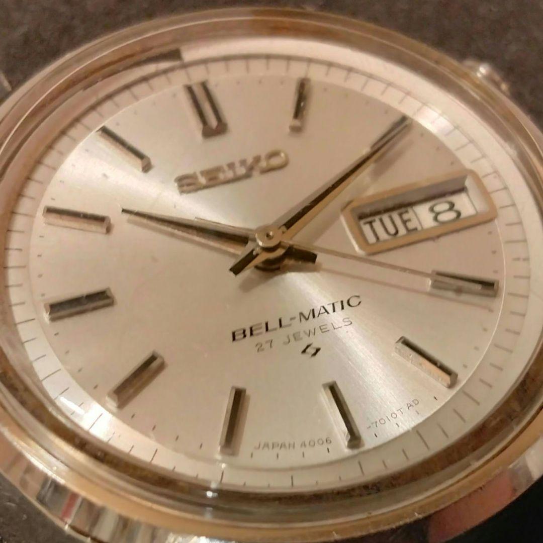 セイコー 機械式時計 BELL MATIC 自動巻き シルバー 本体のみ