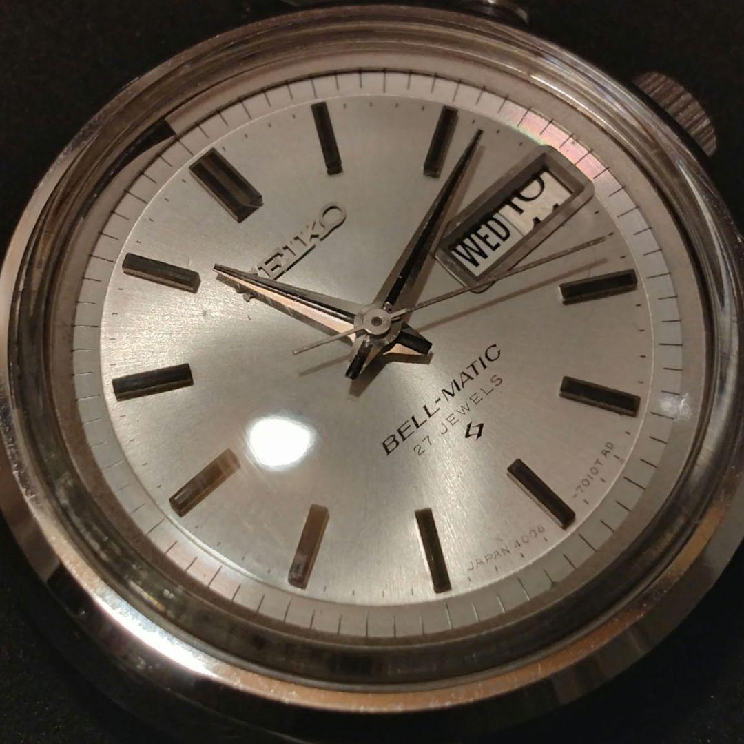 セイコー 機械式時計 BELL MATIC 自動巻き シルバー 本体のみ