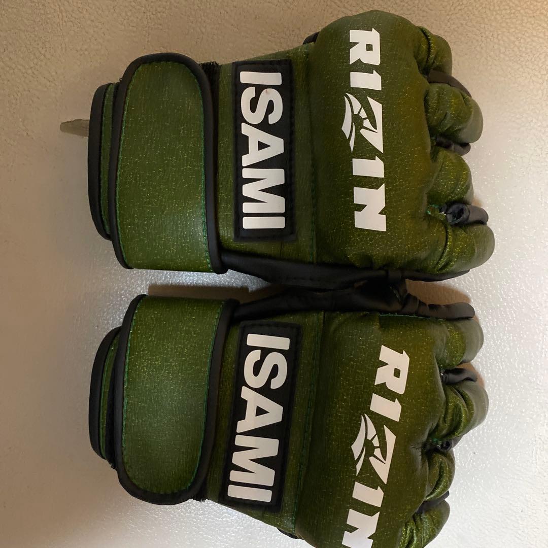 RIZINオープンフィンガーグローブ×mma着用一回のみ　値下げ可能