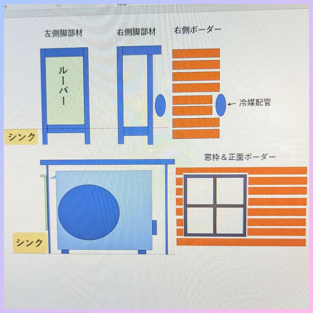 ころ様……【室外機カバー】オーダー制作専用
