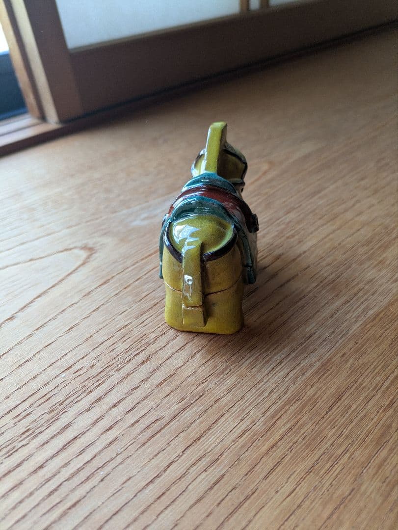 お茶道具香合　馬　出雲焼き