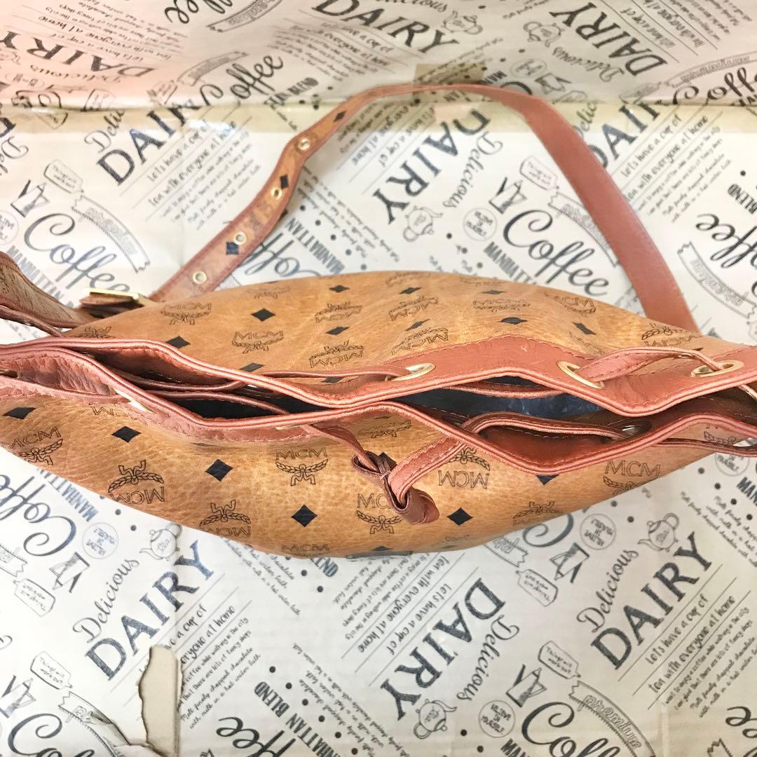 MCM ショルダーバッグ トート 巾着 ブラウン 旅行 フォーマル S3363