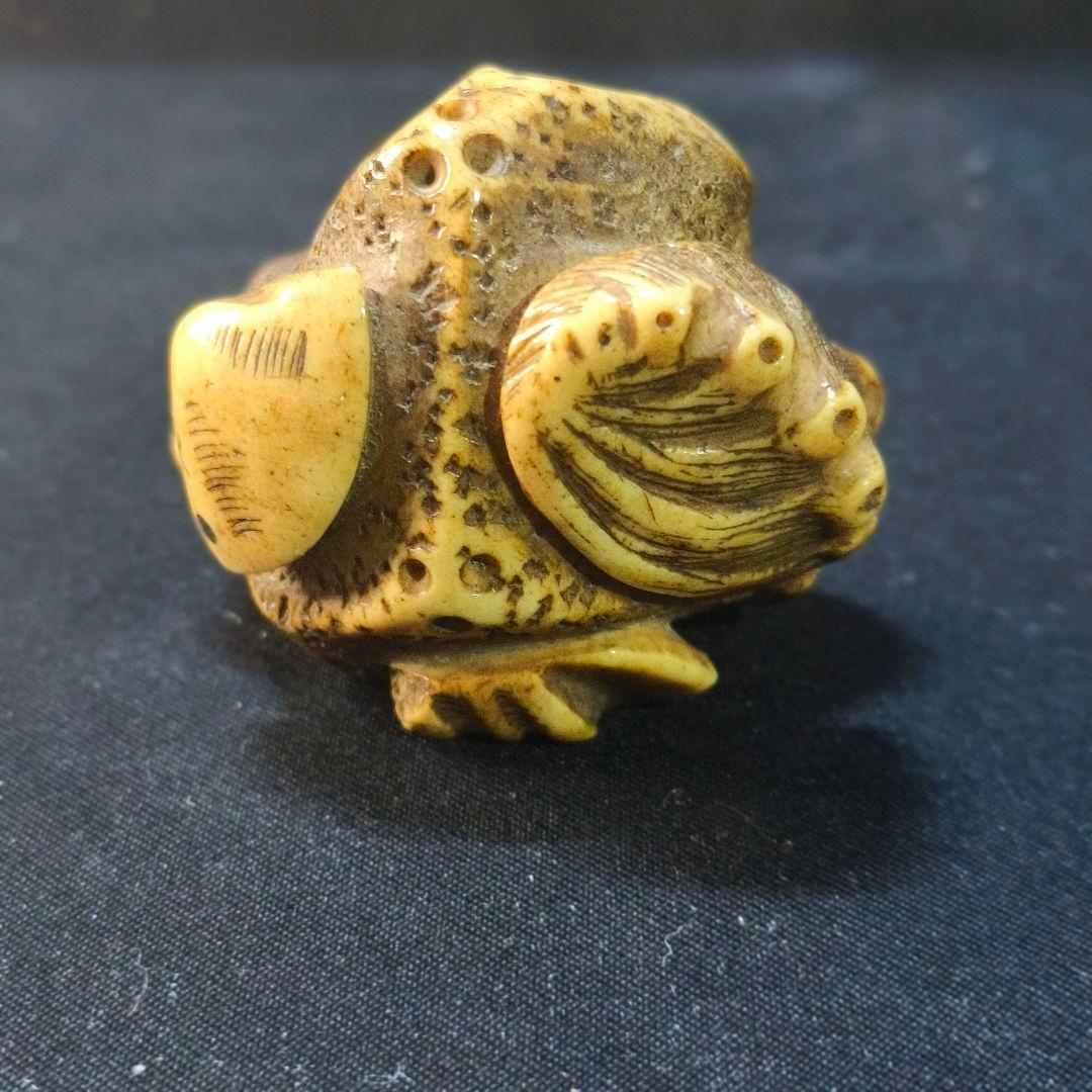 根付 貝尽くし 鹿角彫り 江戸骨董 古美術品 旧家蔵出美品 蒐集家放出 時代物