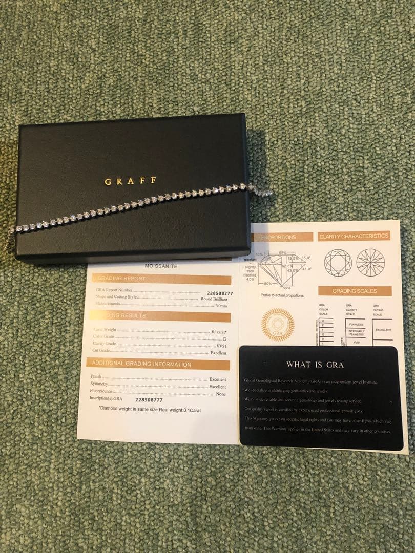 新品未使用✨最高級モアッサナイトテニスブレスレット 15カラット 18cm