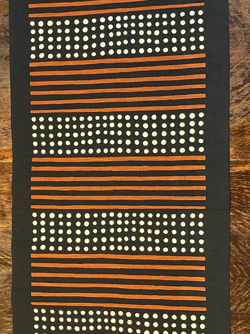 柚木沙弥郎　シルクスクリーン　手捺染　そろばん　未使用　358センチ