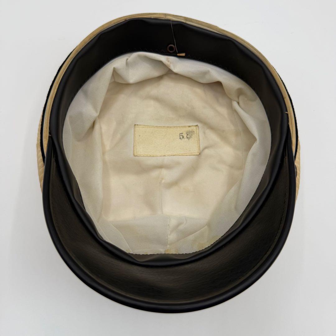 ⭐️希少⭐️ ドイツ空軍 士官用制帽 鷲章 58 白地 ヴィンテージ 軍物