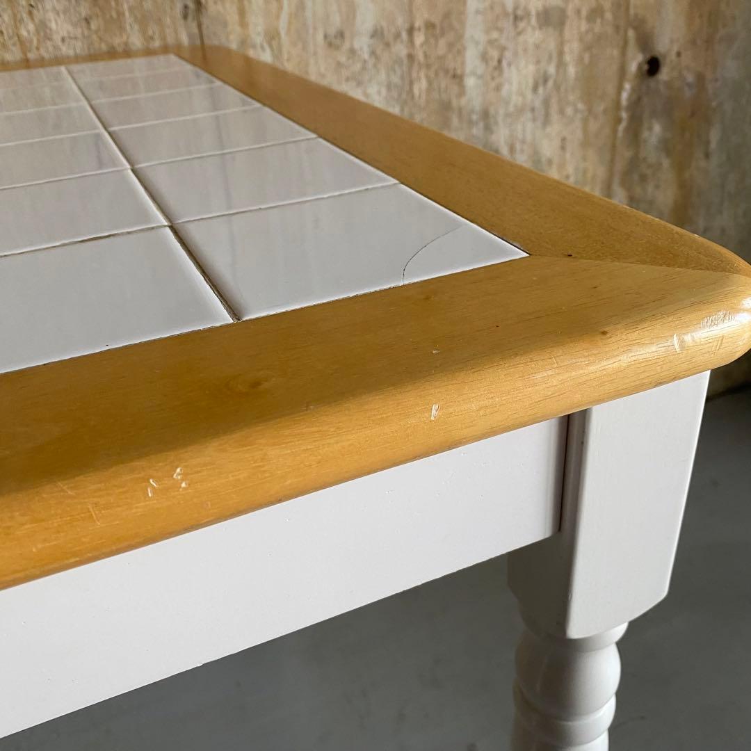 ダイニングテーブルセット　ダイニングチェア　タイルトップ　カントリー　レトロ