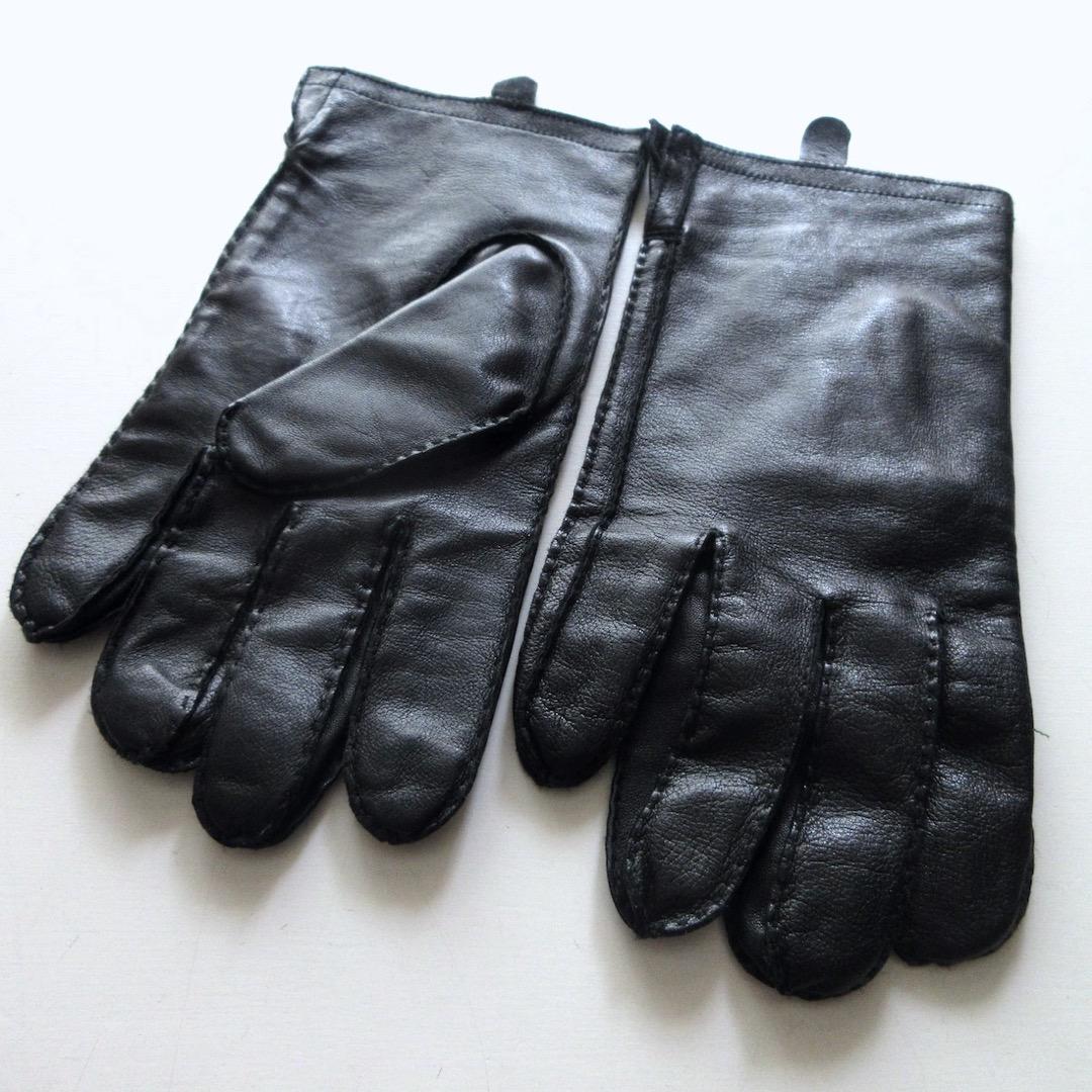 美品 POLO ラルフローレン 本革 手袋 レザーグローブ 黒 メンズ