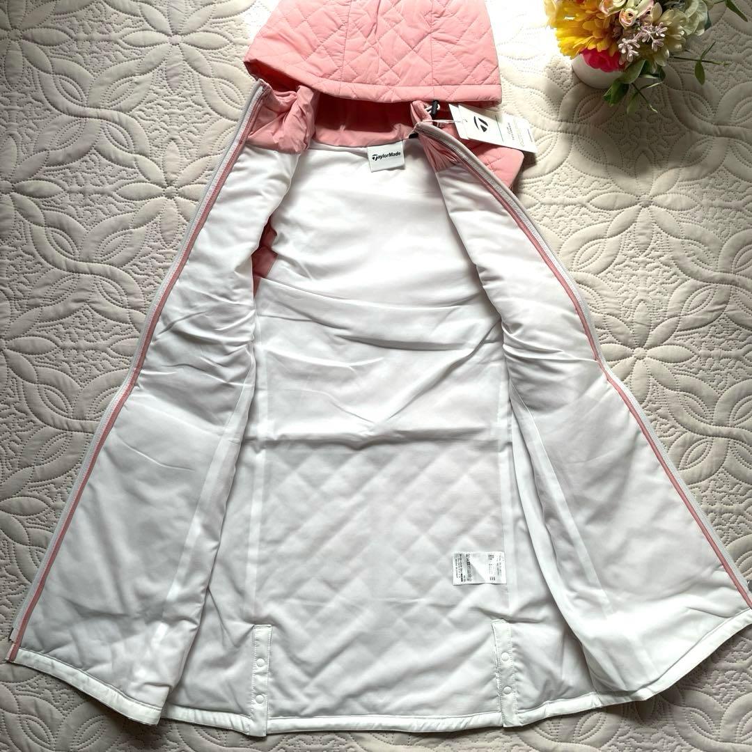 【チェリー 様】Taylor Made 中綿フーディベスト　ロング丈　ピンク　M