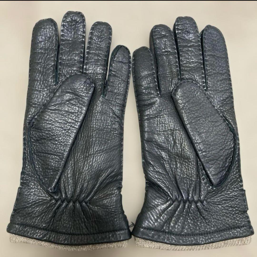 【新品】DENTS デンツ　手袋　革手袋　メンズ　グローブ　カシミヤ　ブラック