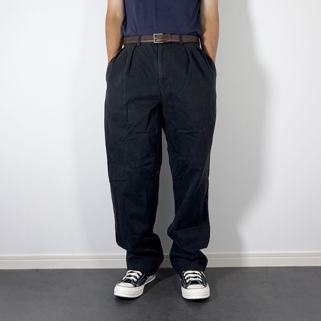PoloRalphLauren ANDREWブラック ポロチノ W33L32古着