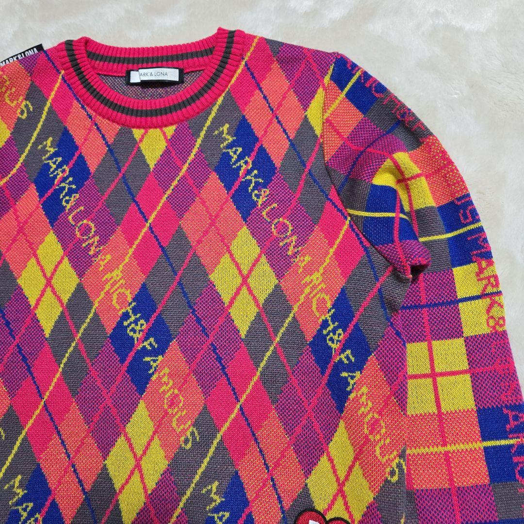 美品 マークアンドロナ アーガイル柄 セットアップ 日本製 近年モデル