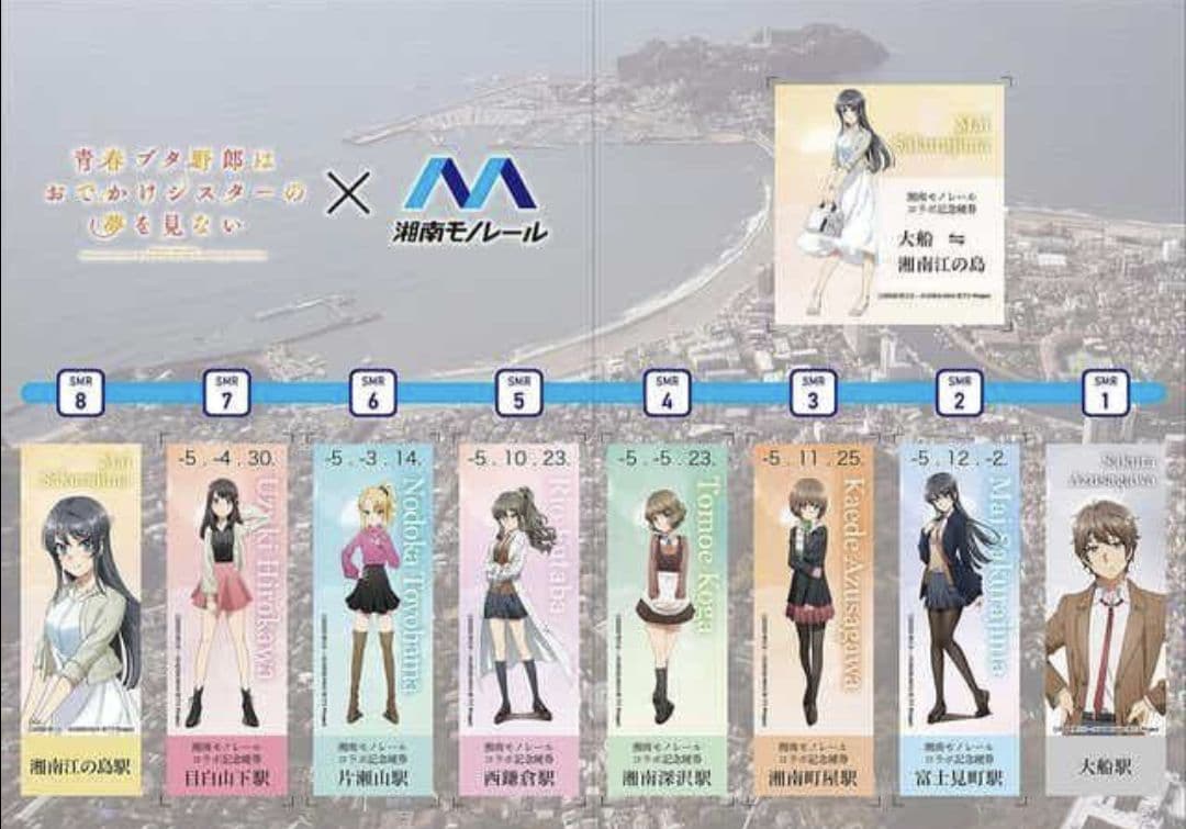 湘南モノレール 青ブタ コラボ 記念硬券セット＆クリアファイル セット 湘モノ